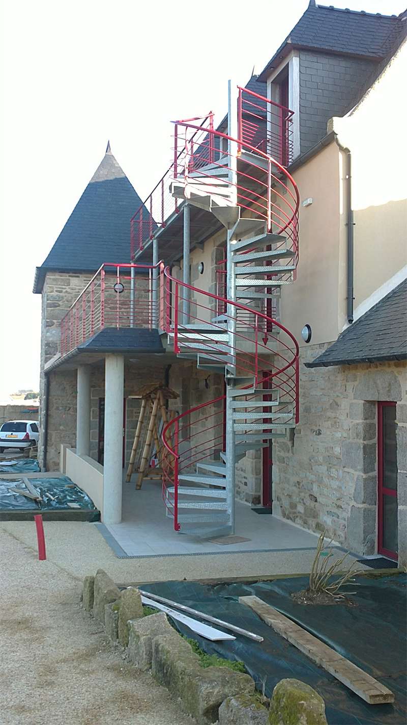 Escalier hélicoïdal extérieur Finistère